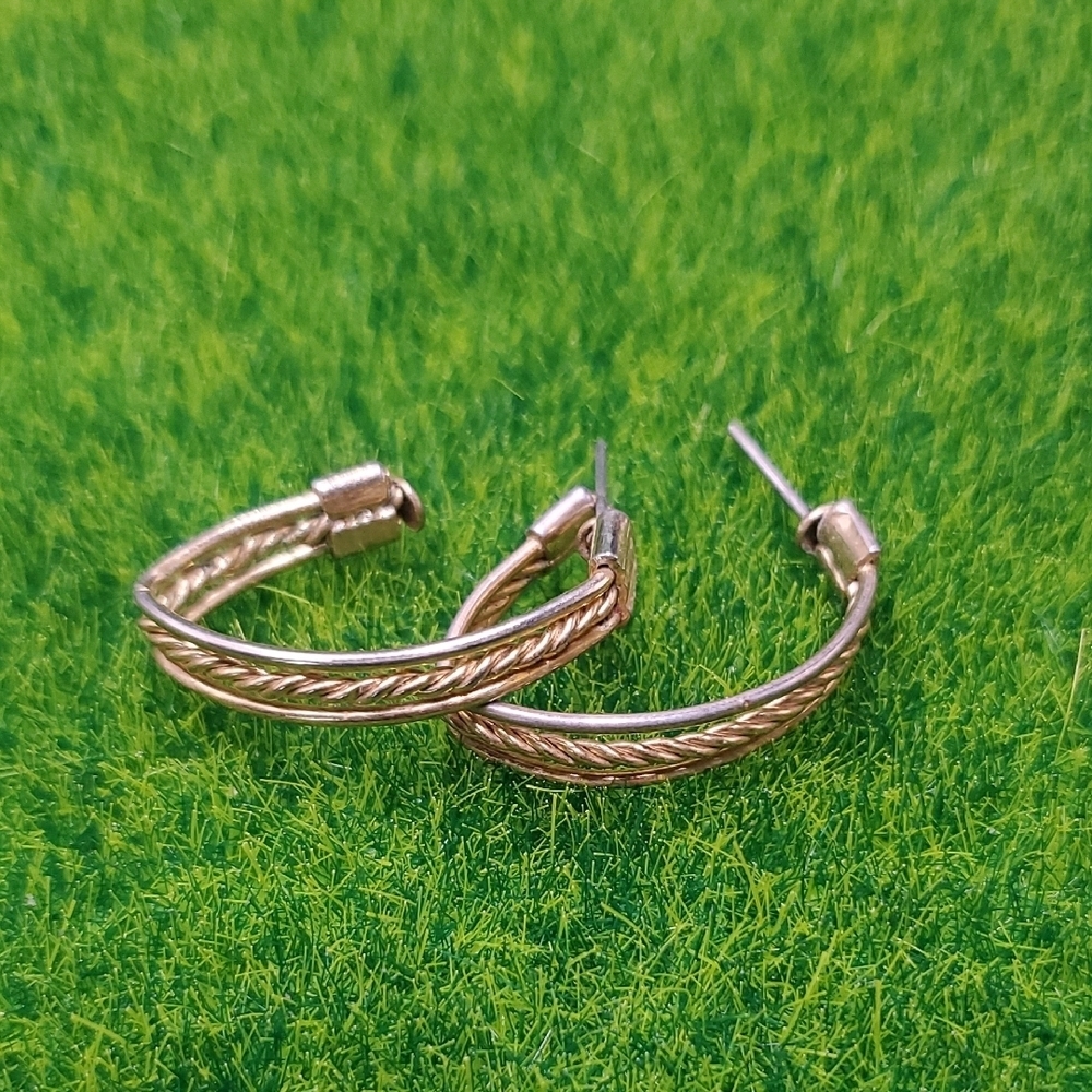 Braided Bow Vintage Earrings E1008